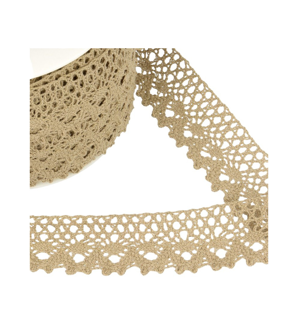 25m bobbin Taupe Lace 35mm