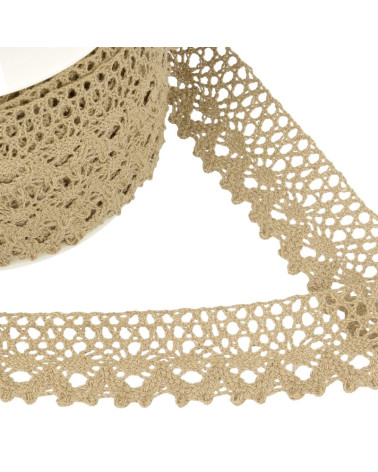 25m bobbin Taupe Lace 35mm