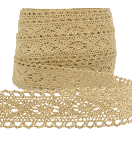 Spool 25m Taupe Lace 30mm