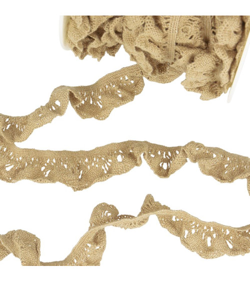 Spool 20m Taupe elastic lace 22mm