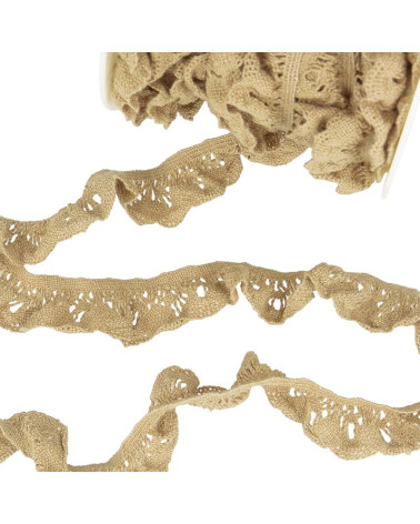 Spool 20m Taupe elastic lace 22mm