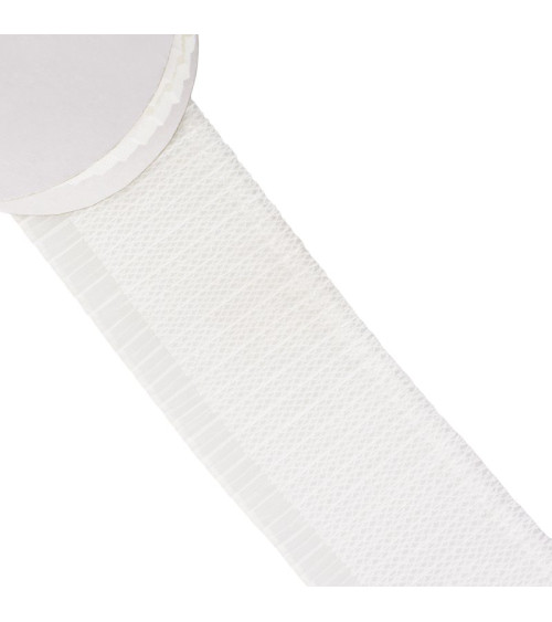 10m reel Pleated collars/sleeves White 90mm