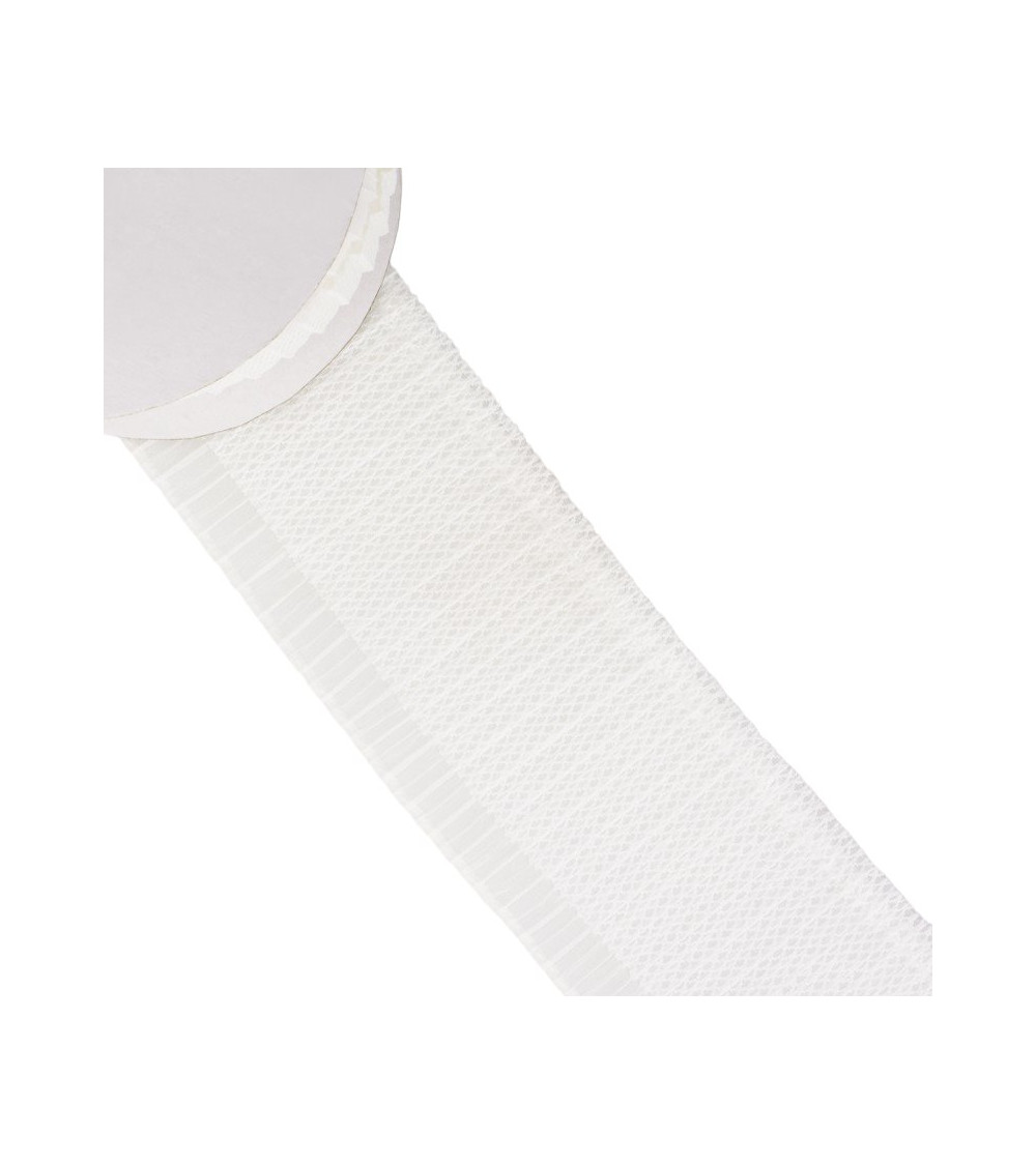 10m spool Pleated collars/sleeves White 90mm