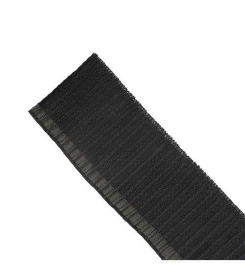 10m reel Pleated collars/sleeves Black 90mm
