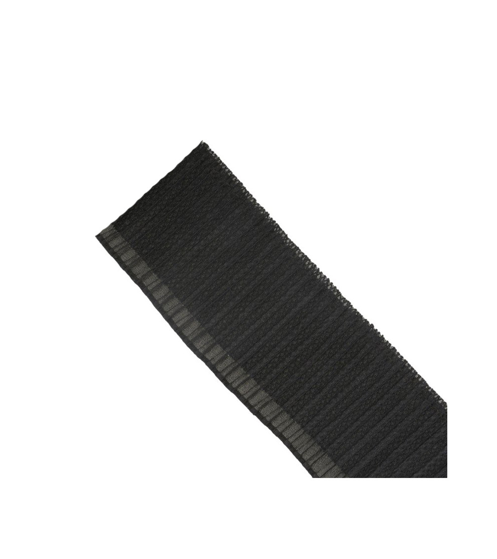 10m spool Pleated collars/sleeves Black 90mm