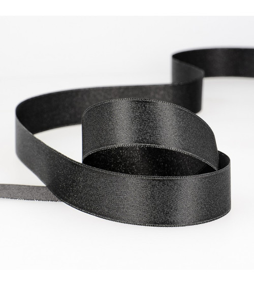 Disquette 25m Satin scintillant  Noir/argent