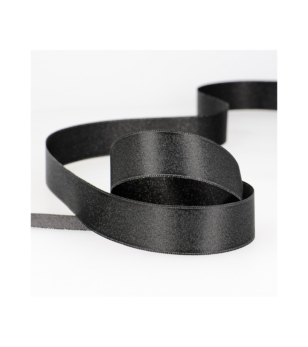 Floppy disk 25m Satin glitter Black/silver