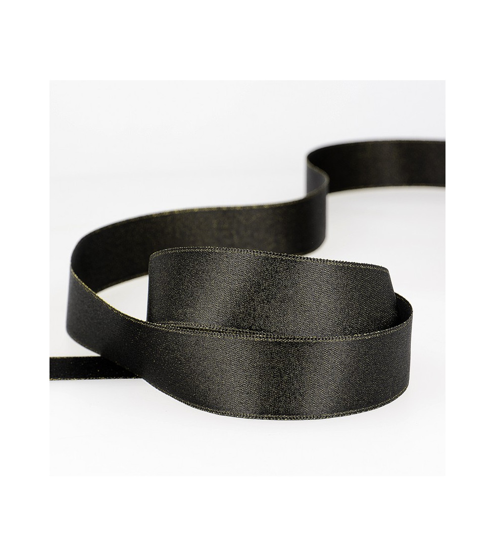 Floppy disk 25m Satin glitter Black/gold