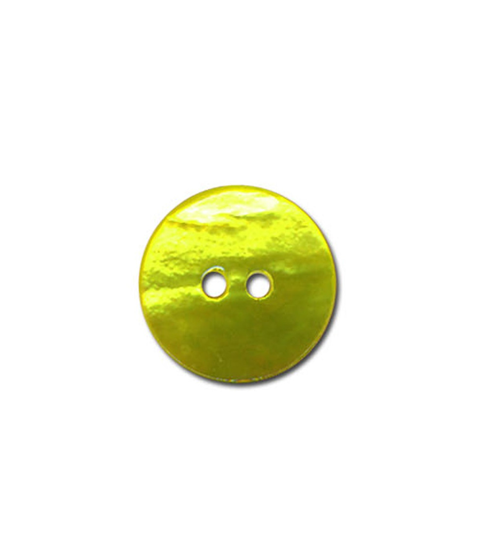 Bouton en Nacre couleur Vert Anis