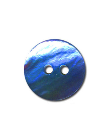 Turquoise colored mother-of-pearl button