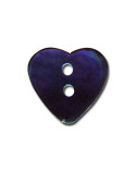 Bouton Nacre en forme de Coeur couleur Marine