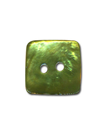 Jade-colored square mother-of-pearl button