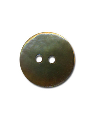 Khaki-colored mother-of-pearl button