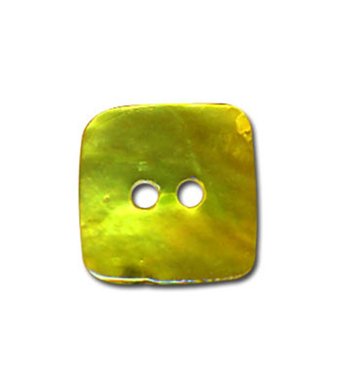 Square button in Anise Green mother-of-pearl