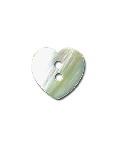 Heart-shaped mother-of-pearl button