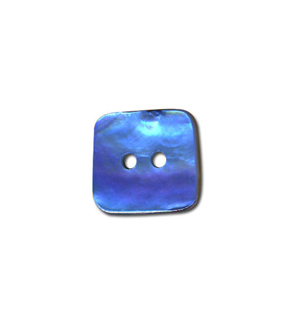 Square button in Turquoise mother-of-pearl