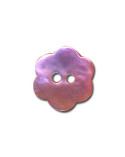 Bouton Fleur en Nacre couleur Mauve