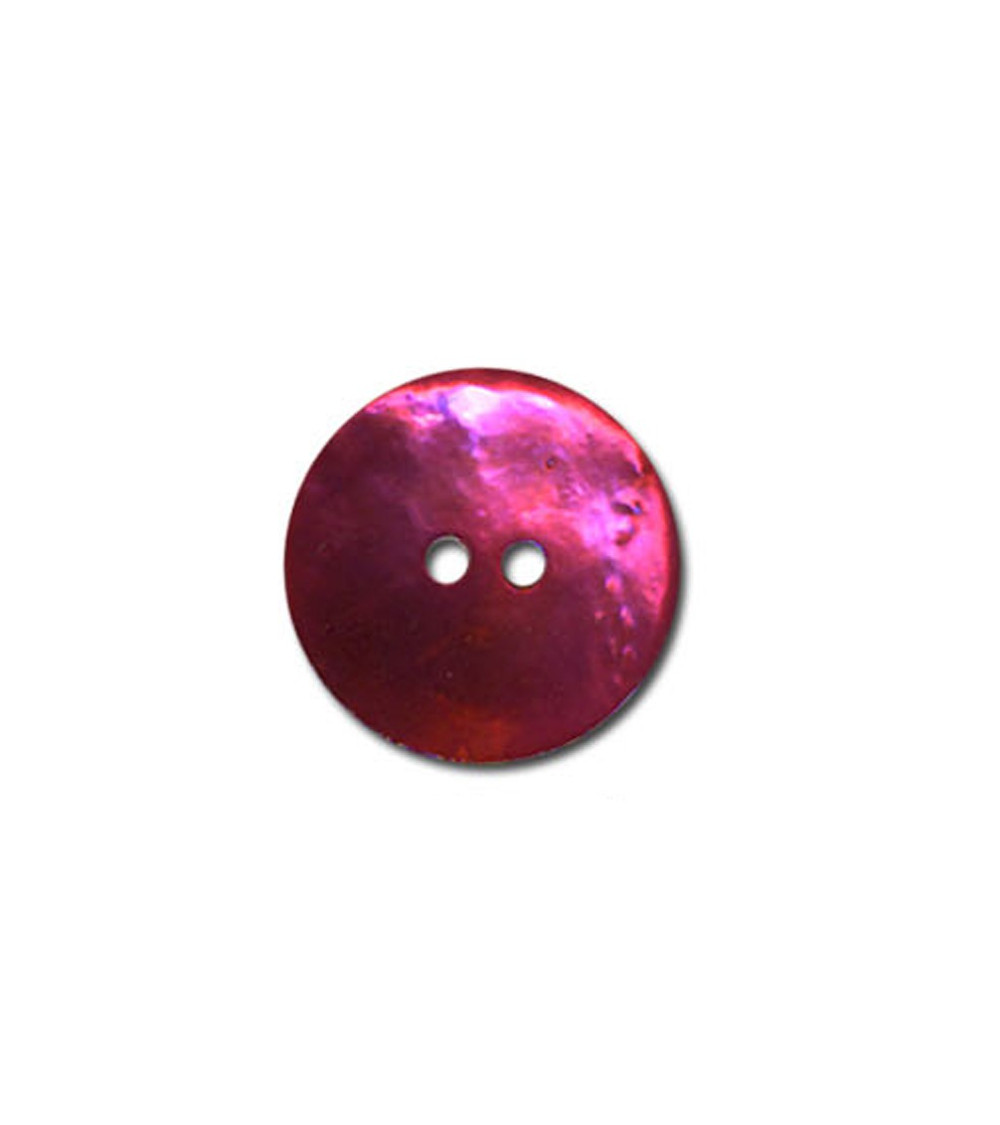 Fuchsia-colored mother-of-pearl button