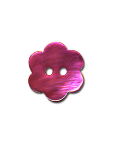 Fuchsia Color Mother-of-Pearl Flower Button