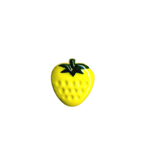 Bouton en forme de fraise couleur Jaune