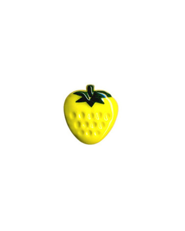 Yellow strawberry shaped button