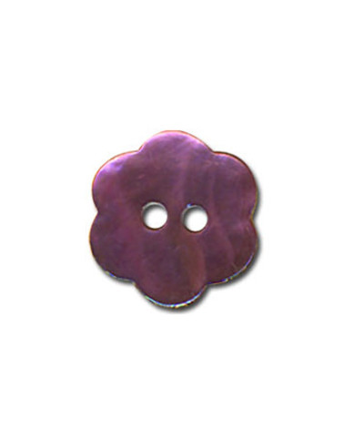 Plum-colored Mother-of-Pearl Flower Button