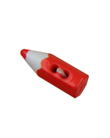 Red pencil shaped button