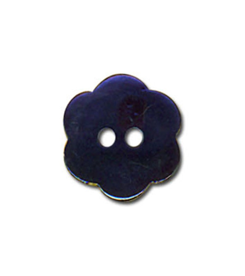 Bouton Fleur en Nacre couleur Marine