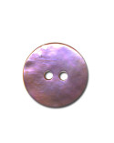 Bouton plat en nacre couleur Mauve