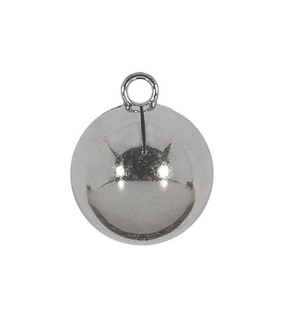 Silver metal ball button