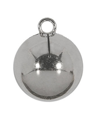 Silver metal ball button
