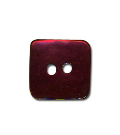 Square button in Bordeaux colored mother-of-pearl