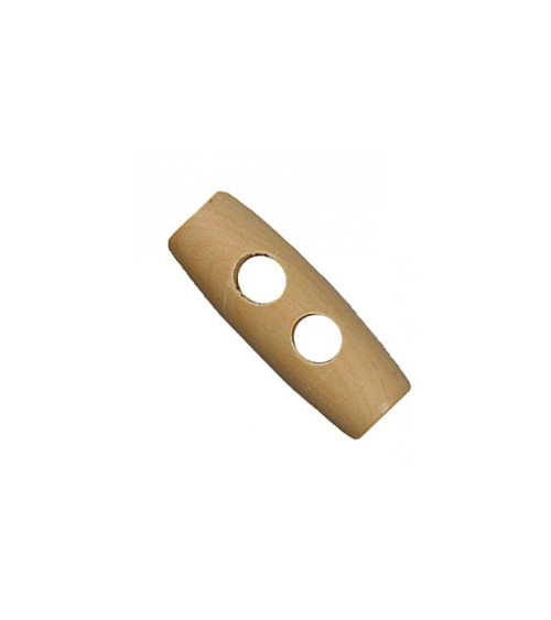 Bouton buchette en bois 2 trous naturel 3cm