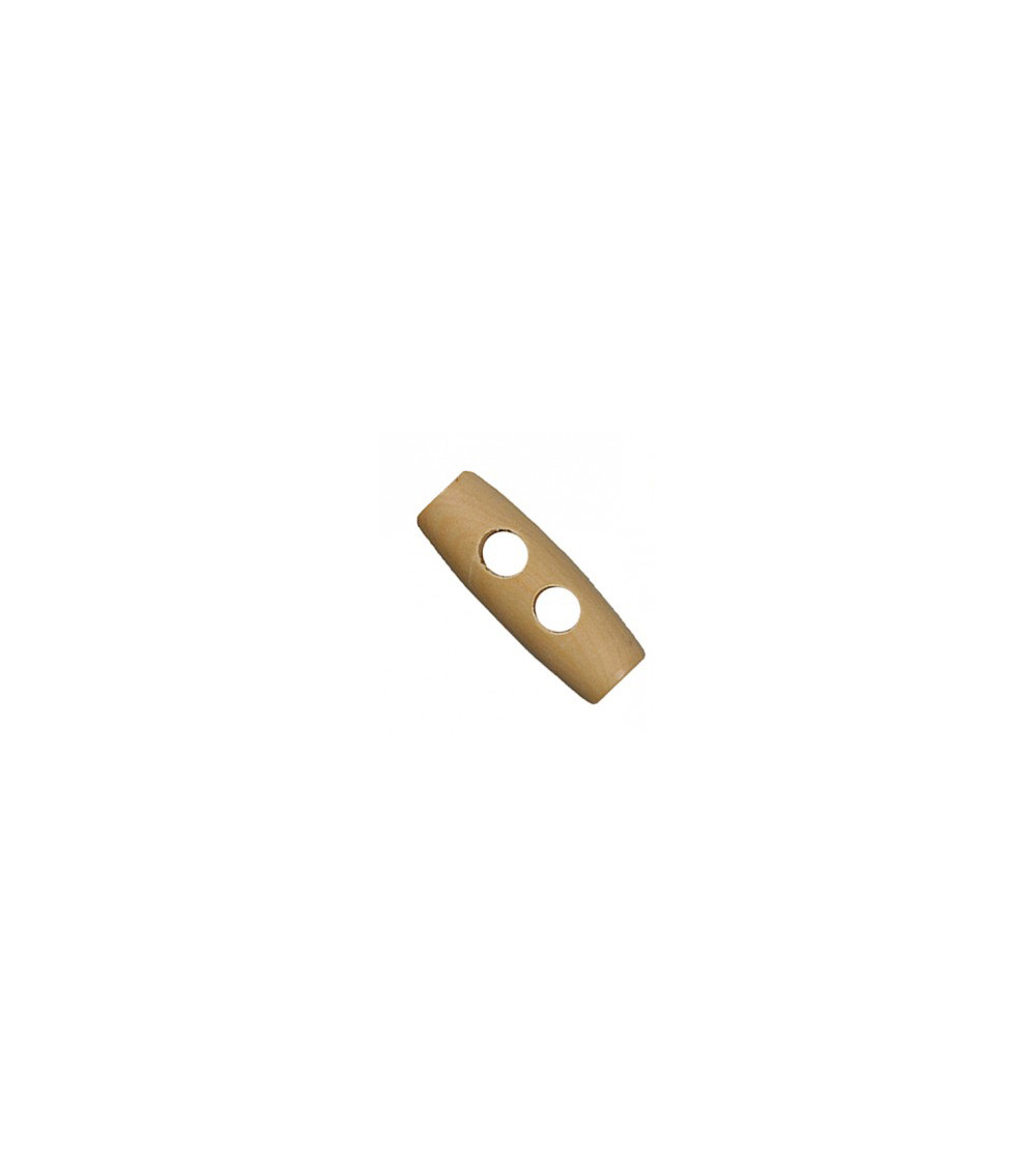 Bouton buchette en bois 2 trous naturel 3cm