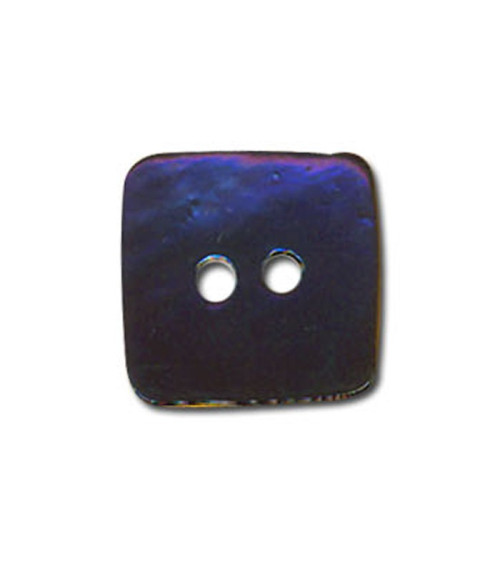 Square button in Navy colored mother-of-pearl