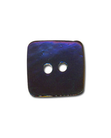 Square button in Navy colored mother-of-pearl