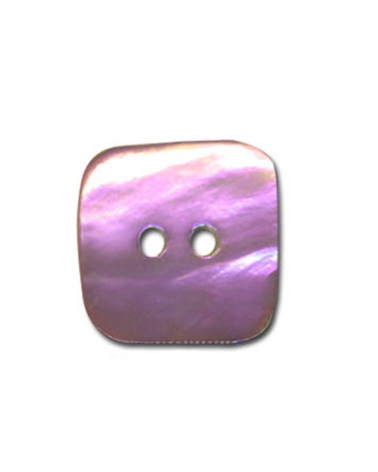 Square button in purple mother-of-pearl