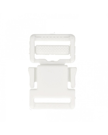 Lot de 10 boucles plastique blanc 47mm x 25mm