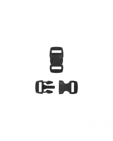 Set of 2 black plastic anti-slip buckles 28mm x 15mm