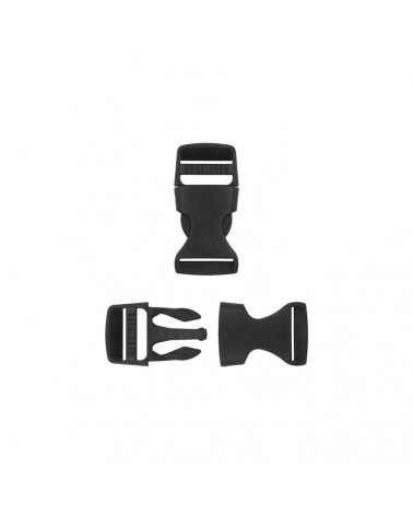 Set di 2 fibbie antiscivolo in plastica nera 38 mm x 19 mm