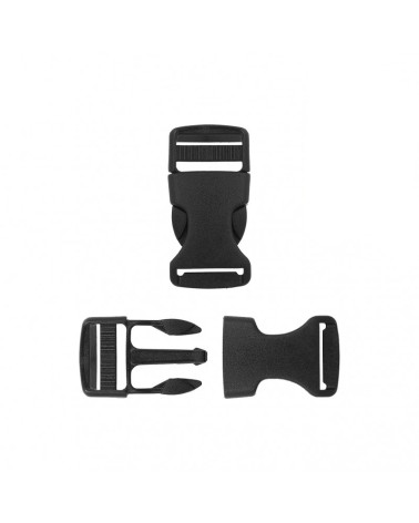 Lot de 2 boucles anti-glisse plastique noir 47mm x 24mm