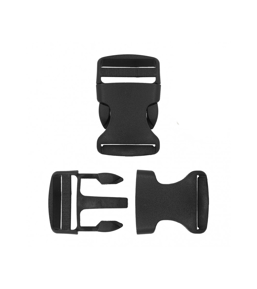 Anti-slip plastic buckle individually black 60mm x 38mm