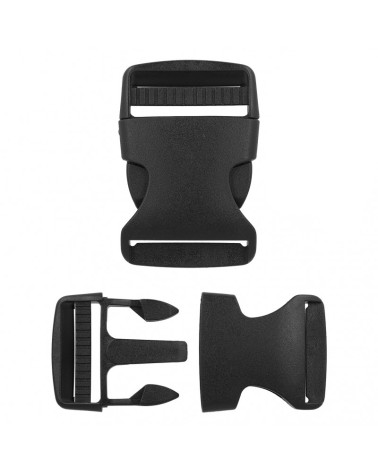 Plastic anti-slip buckle, single unit, black, 66mm x 45mm