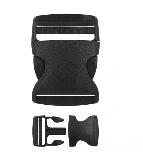 Anti-slip plastic buckle individually black 78mm x 58mm