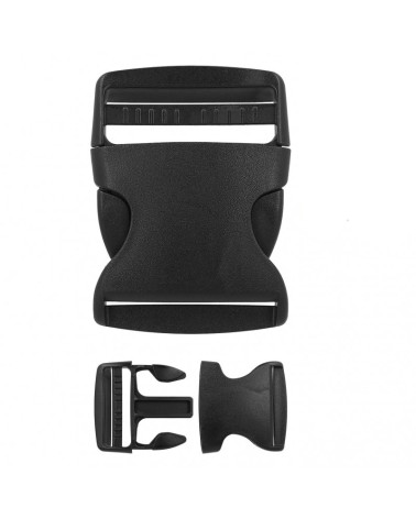 Boucle anti-glisse plastique à l'unité noir 78mm x 58mm