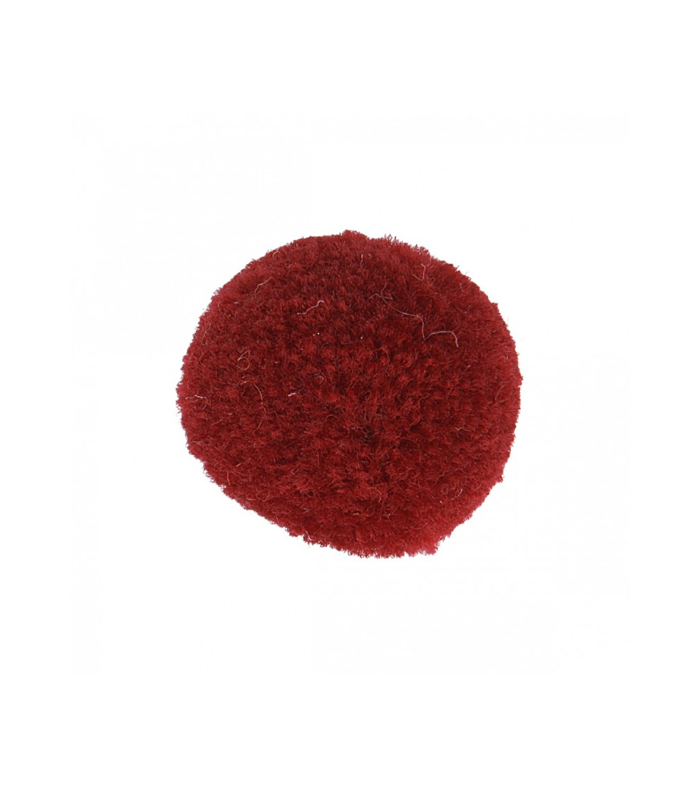 Lot de 9 pompons doux beaujolais 25mm