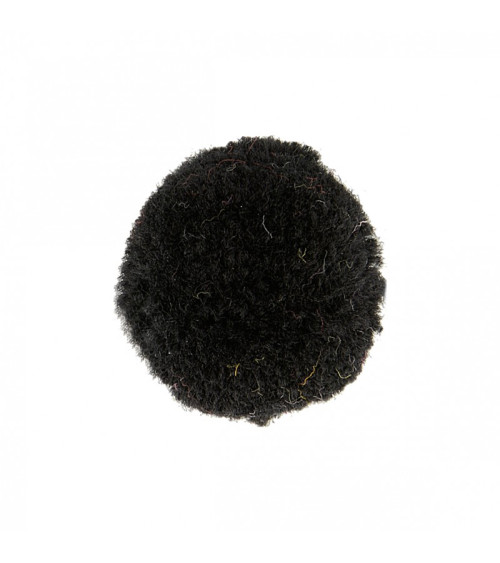 Lot de 9 pompons doux noir 25mm