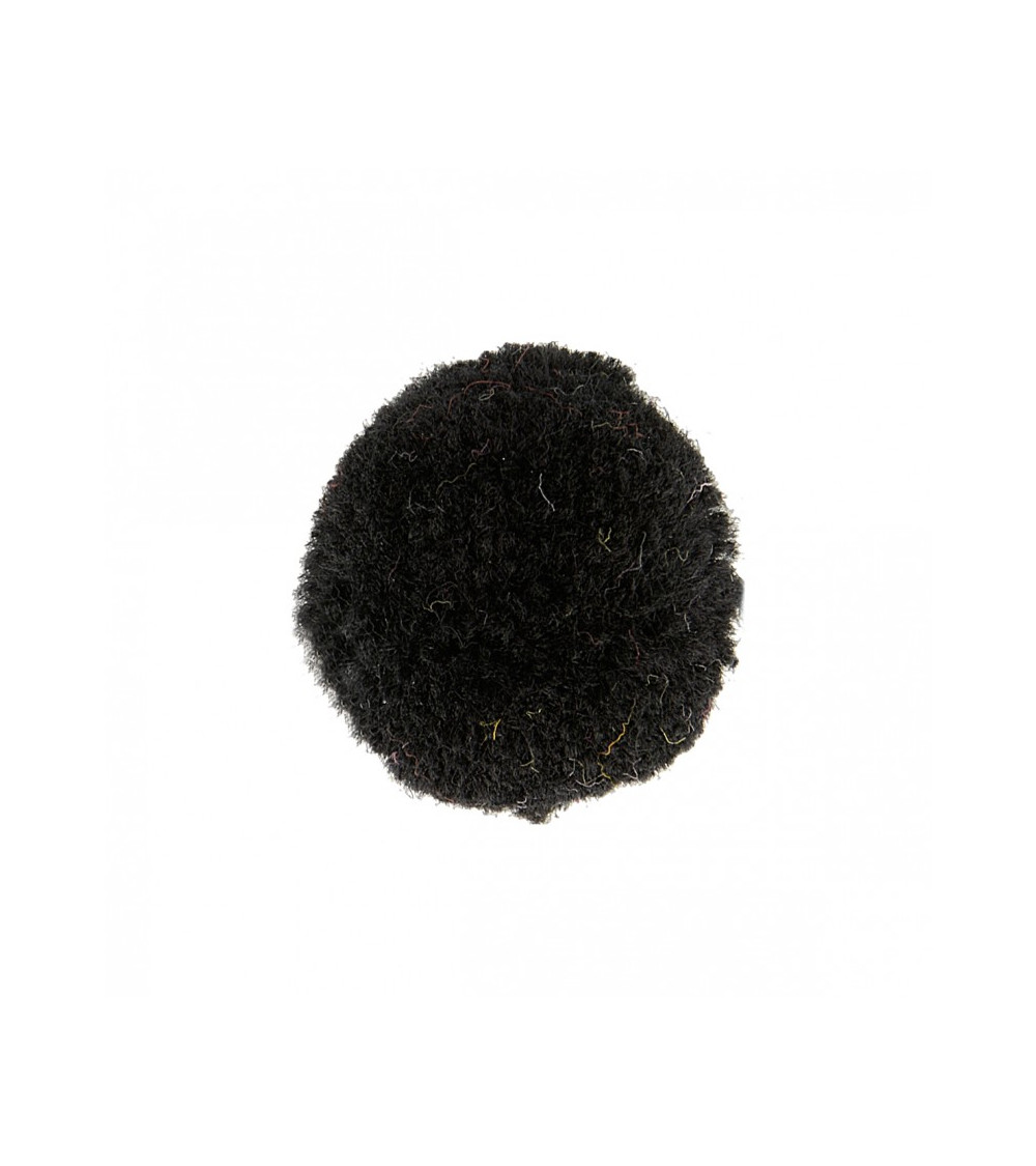 Lot de 9 pompons doux noir 25mm