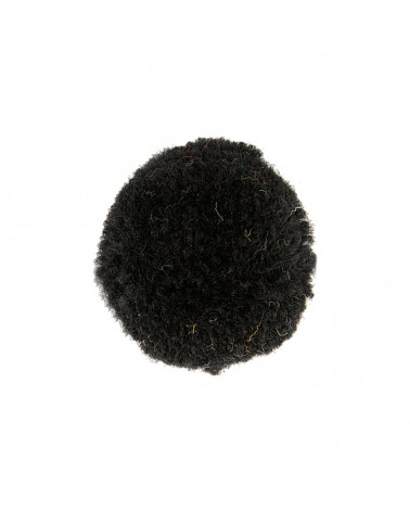 Lot de 9 pompons doux noir 25mm
