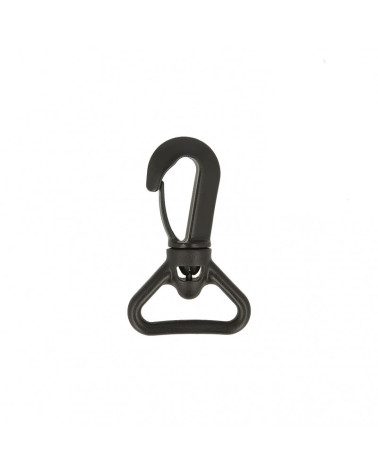 Boîte de 2 mouquetons en plastique noir 32mm